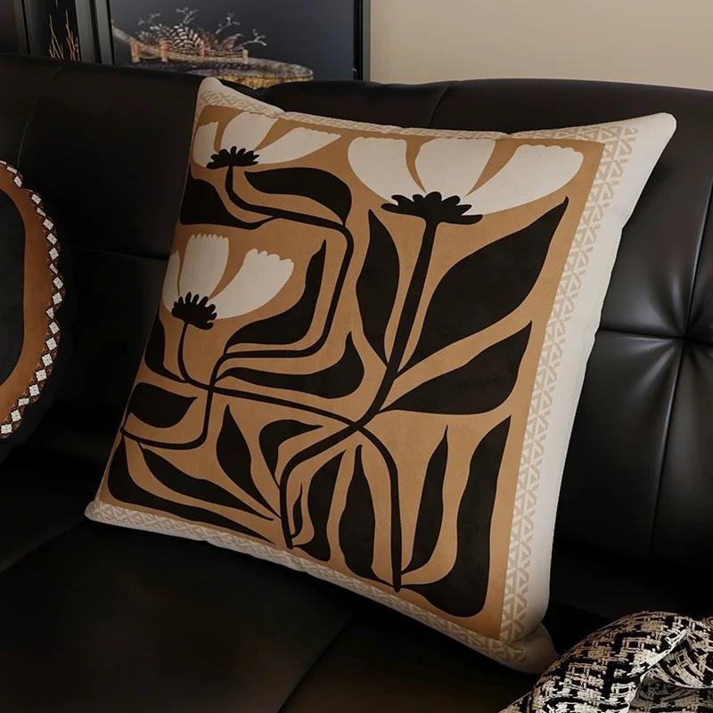 

Nordic Vintage Series 45x45cm Pillows Case Living Room Sofa High-end Decoration Balcony Bay Window Office Seat Back Cushion 45x45cm