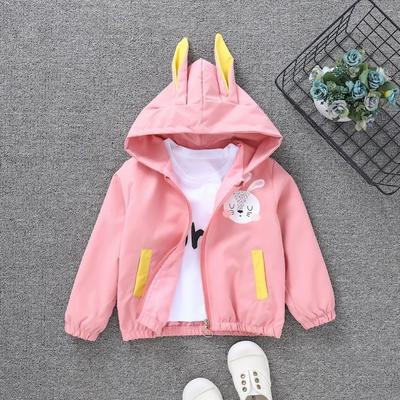 Cute Rabbit Baby Girls Jacket Spring Autumn Christmas Outerwear Hooded Casual Coat Kids