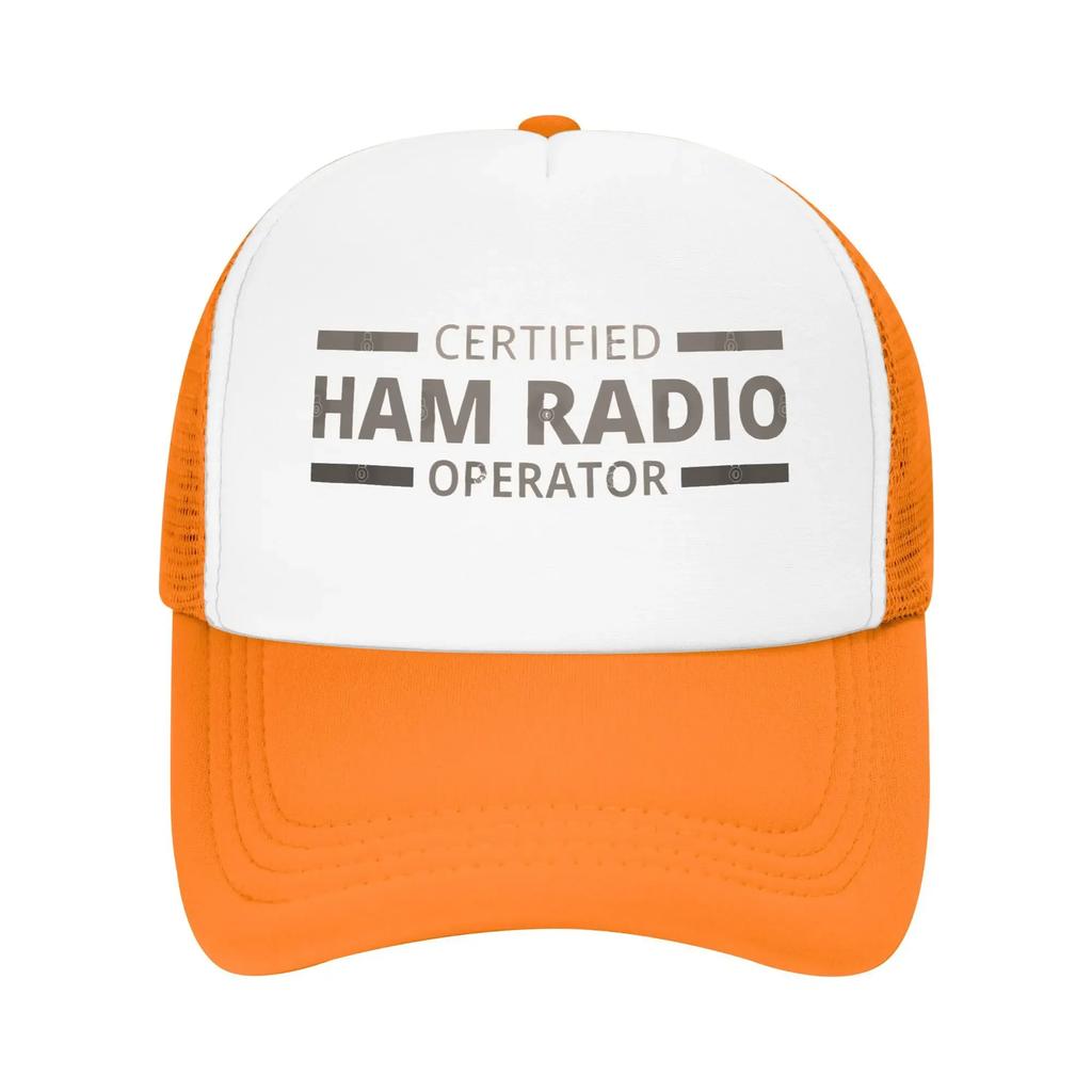 Certified Ham Radio Operator Mesh Golf Hat Caps Outfit For Men Women Adjustable Snapback MeshBack Summer Cooling Hats