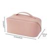 Portable Travel Cosmetic Bag PU Leather Makeup Bag Large Capacity Cosmetic Bag Organizer Toiletry Bags with Handle and