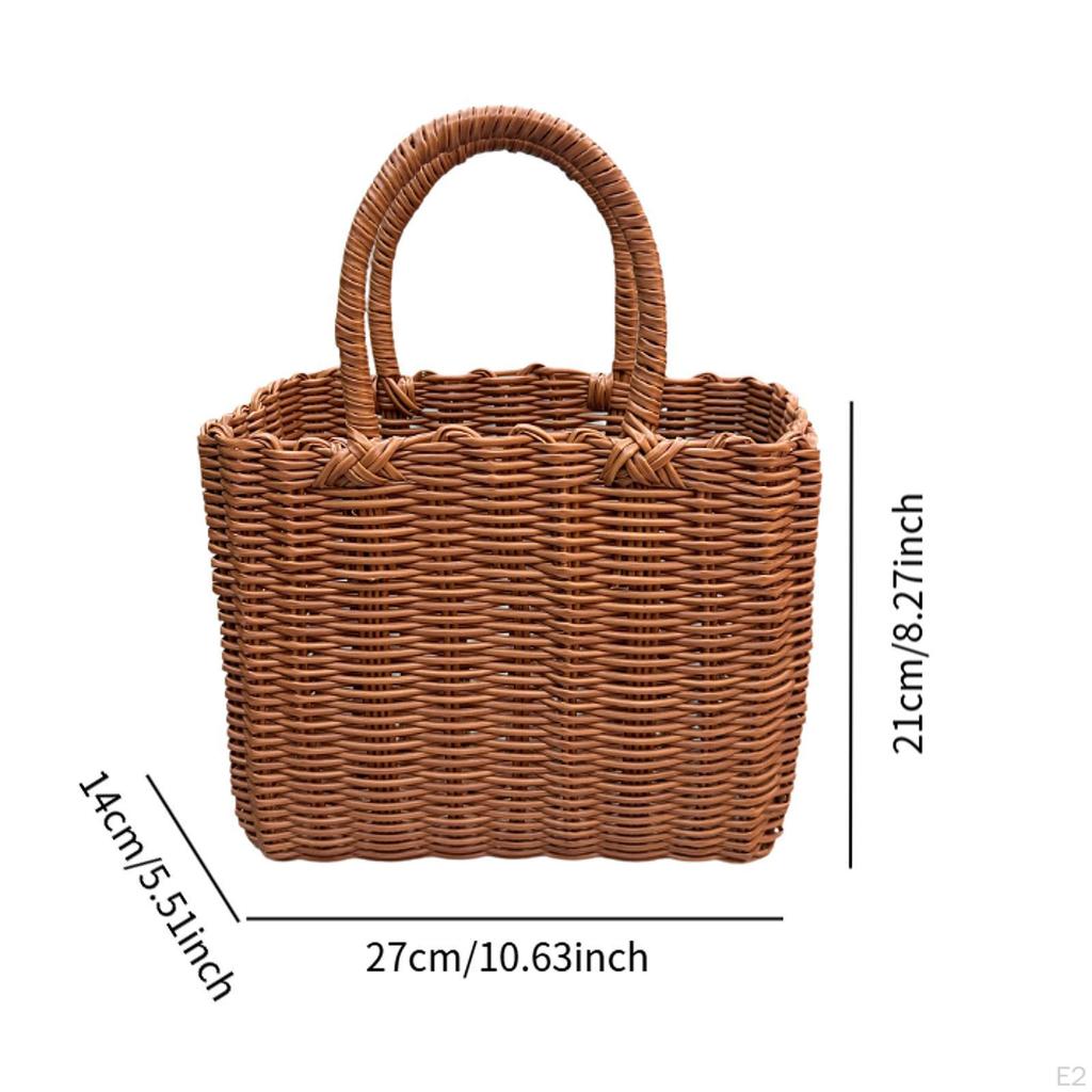 Basket with Handle, for Storage And Decoration, Woven Baskets Cosmetics