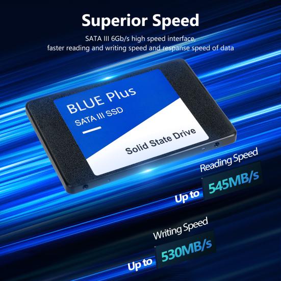 SATA 3 2.5-inch SSD 1/2/4TB Maximum Read 545MB/s Max Write 530MB/s PC Computer Desktop Laptop Internal Solid State Drive Replacement