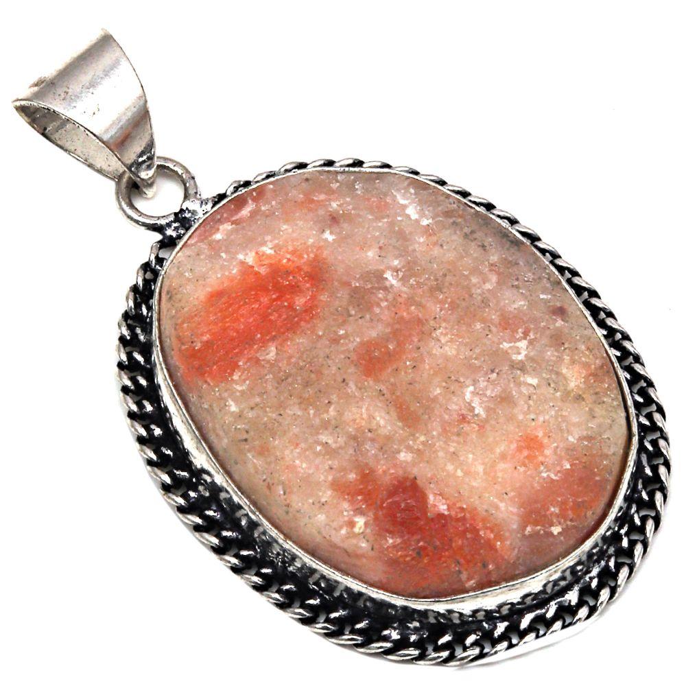 

Pendant Sunstone Drusy Gemstone Mother Day Gift Silver Jewelry 2