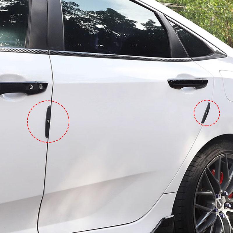 4Pcs Car Door Anti-Collision Strip Rearview Mirror Protection Sticker For Tesla Model 3 Model X S 2016-2020 Decals TM3 TMX TMS Decal