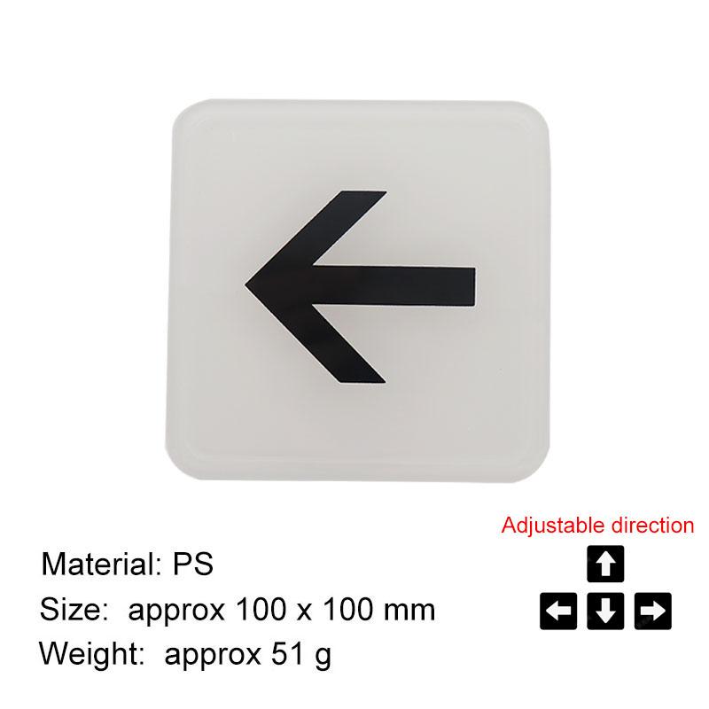 Left Right Above Below Arrow Signs Sticker Public Place Acrylic Wall Stickers Prohibition Notice Store Inside Warning Plaque