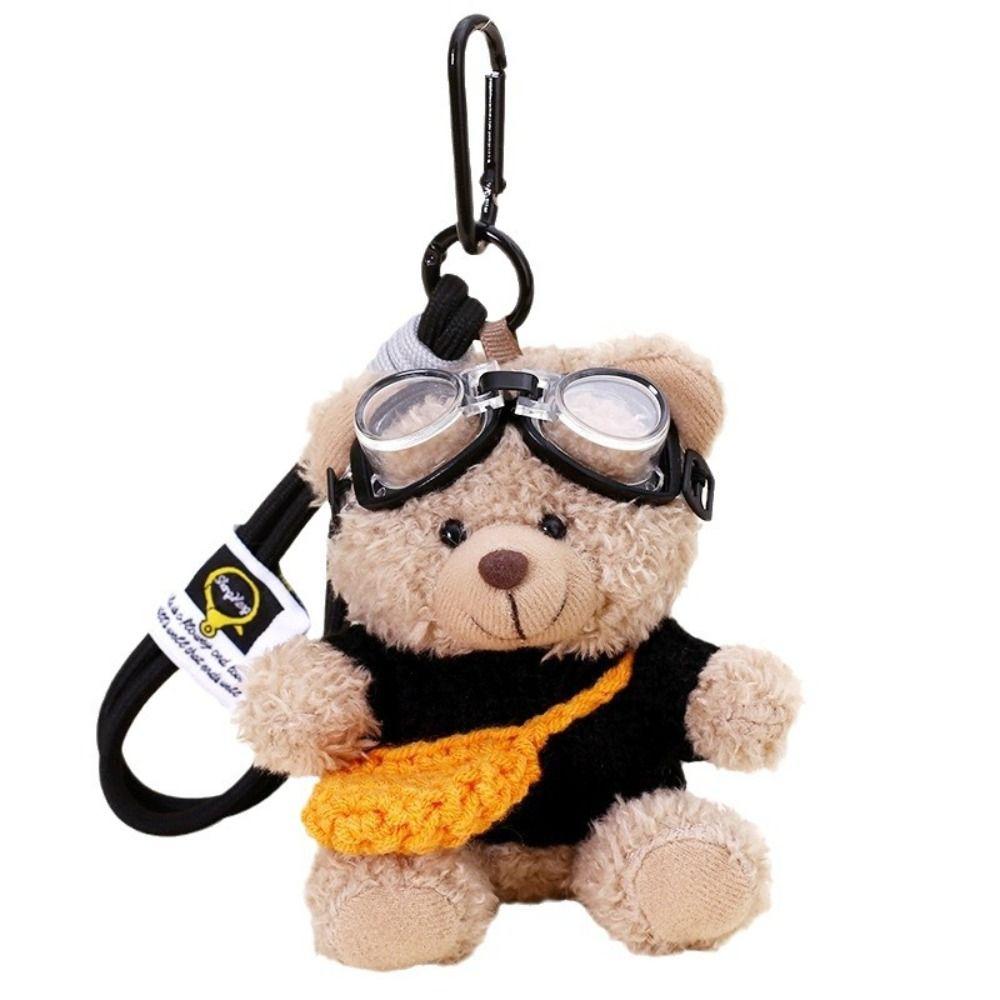 Sunglasses Plush Bear Pendant Sweater Car Key Ring New Stuffed Toys Bag Pendant Gifts