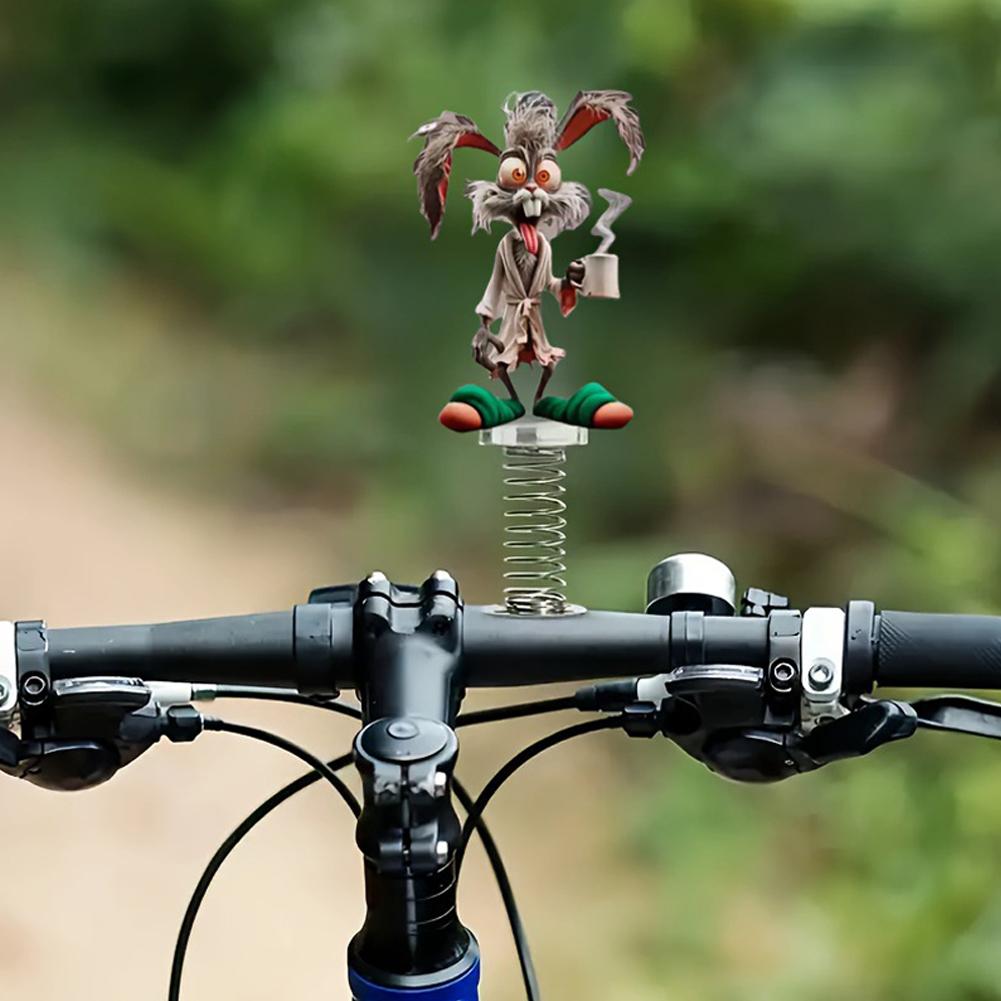 2D Funny Big-mouthed Monkey Car Ornament Cute Acrylic Spring Shake Ornament For Bicycle Car Center Console Desktop Decoration