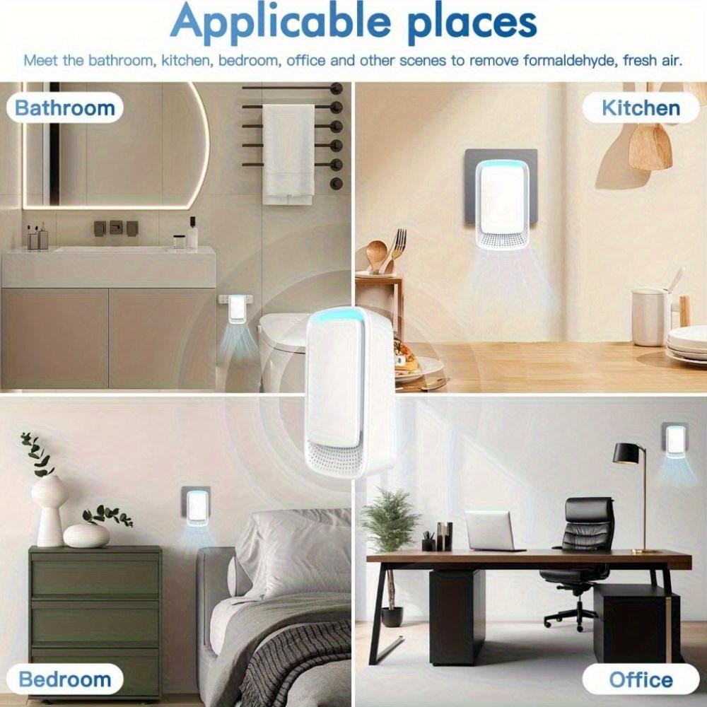 Plug In Negative Ion Air Purifier, Mini Wall-mounted Air Cleaner, Silent Negative Ion Generator, Plug and Play Air Freshener for Home Bedroom Bathroom