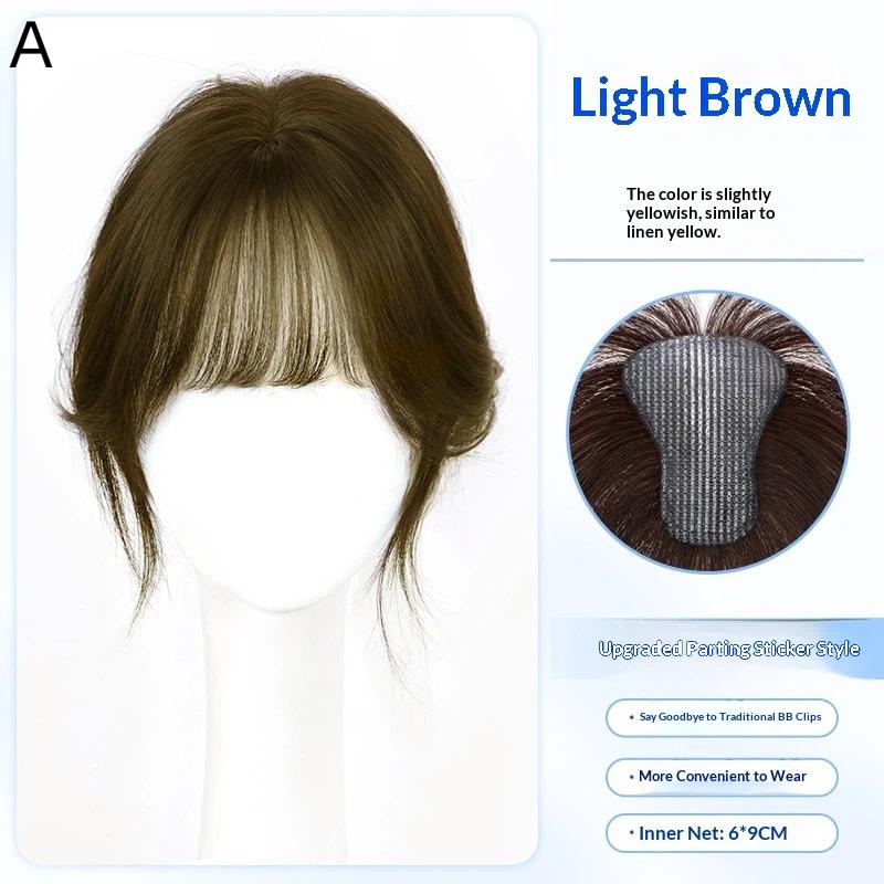 Real Human Hair Women's Toppers with No Show Seam Stickers for Instant Hair Volume and Repair Daily