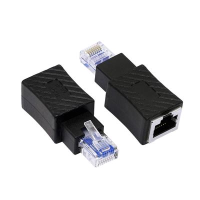 Pravoúhlý Rj45 Fast Ethernet samec na samici přímý adaptér Cat5/6 Ethernet LAN prodlužovací adaptér