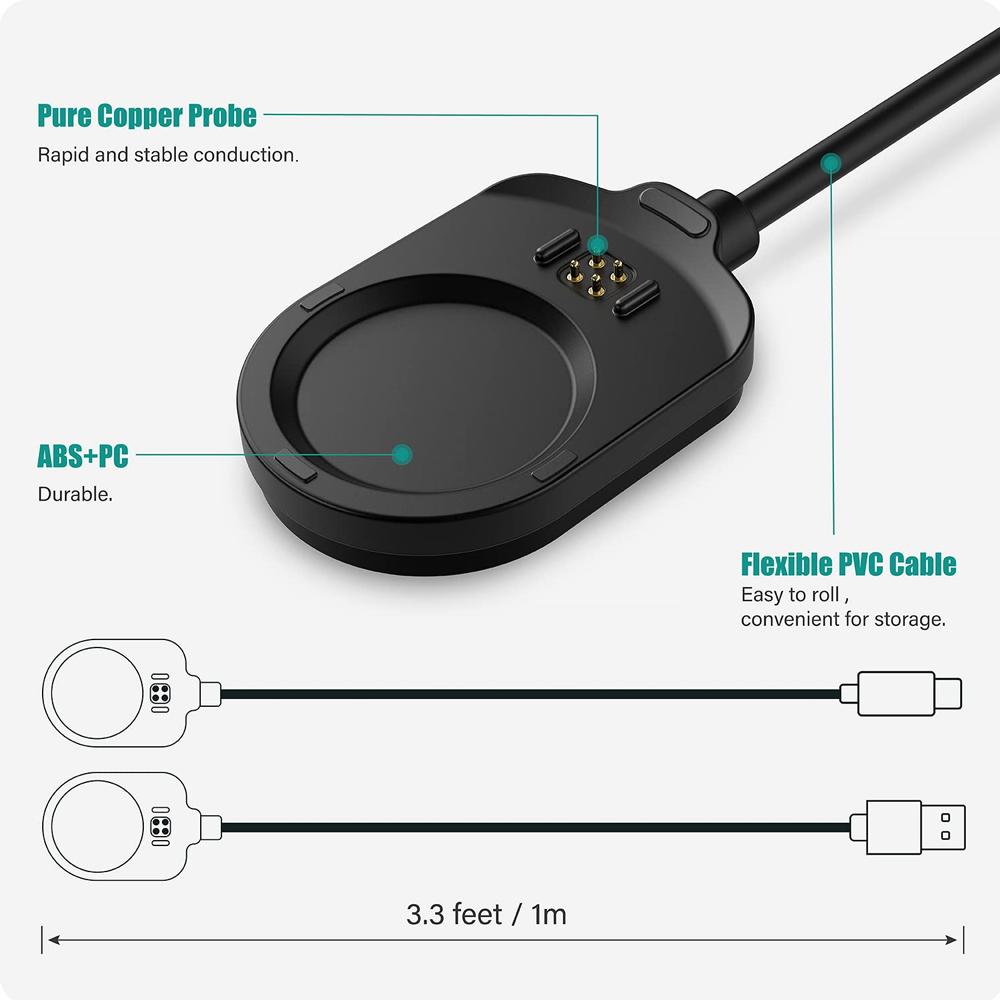 Ladegerät für Garmin MARQ 2, USB-C und A, Ladekabel für MARQ2 Gen2 Adventurer/Driver/Aviator/Captain/Athlete/Golfer Smartwatch