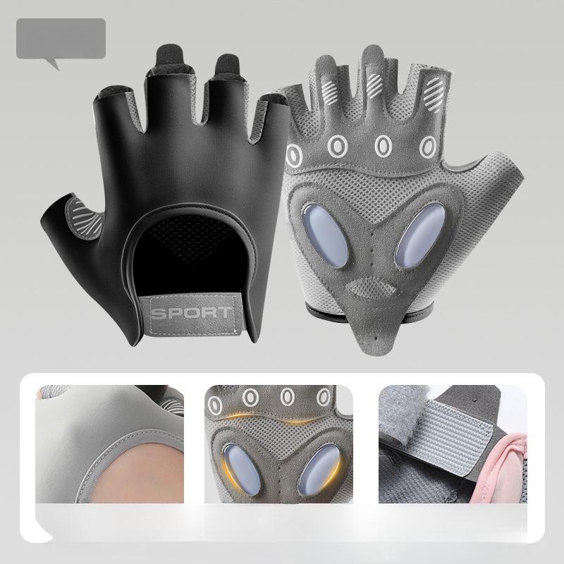 

New Sports Gloves for Women Yoga Equipment Training Dynamic Bicycle Wear Resistant Breathable Shock Absorbing and Anti Cocking Anti Slip Gloves L