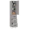 VidaXL Highboard Sonoma Grey 34.5x34x180 Cm Engineered Wood 3198887