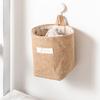 Aufbewahrungskorb, zusammenklappbar, platzsparend, Baumwolle, Flachs, Make-up, zum Aufhängen, Taschentasche, Heimdekoration