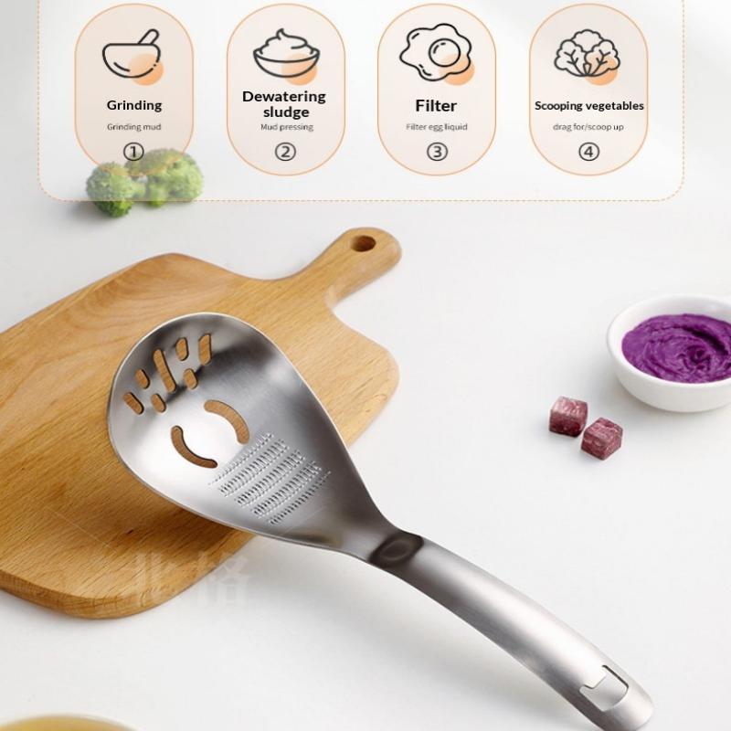 Utensile da Cucina Multifunzionale in Acciaio Inossidabile Per Cucinare Aglio Zenzero Grattugia Trituratore Cucchiaio Articoli per la Cucina