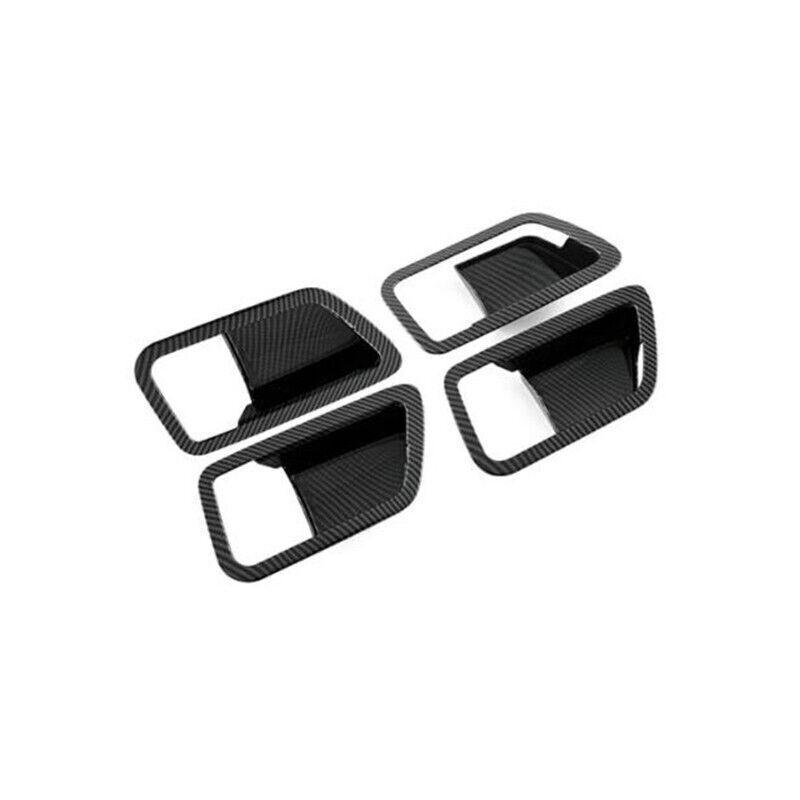 For Toyota Tundra 2022-2024 Carbon Fiber Inner Door Handle Bowl Cover Trim 2PCS