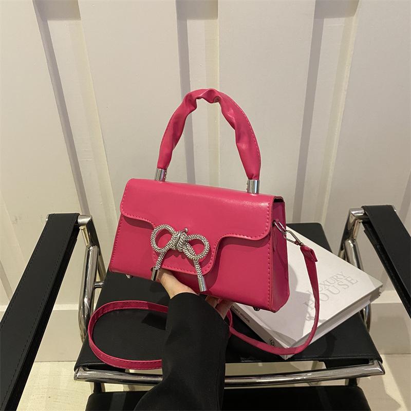Fashion Korean Style Simple and Fashionable Pleated Handbag for Spring and Summer New Style Crossbody Bag Small Square Bag