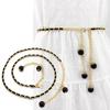 Fashion Elegant Ladies Pearl Waist Chain Metal Chain Belt Wild Waistband Women Dress Decoration Belts Slim Belt