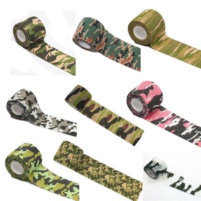 Venkovní odolná 5 cm x 4,5 m armádní maskovací stealth sportovní páska Vodotěsný obal Netkaný taktický obvaz na rány