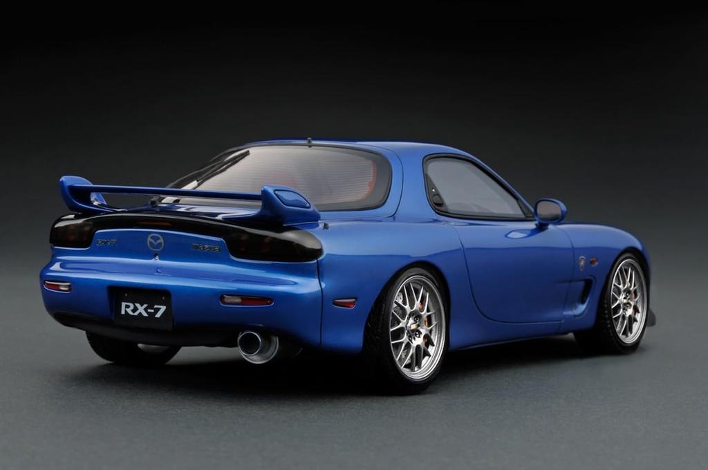 Model zapalování Mazda Spirit R Type A Modrá metalíza Hotový produkt 1/18 RX-7 (FD3S)