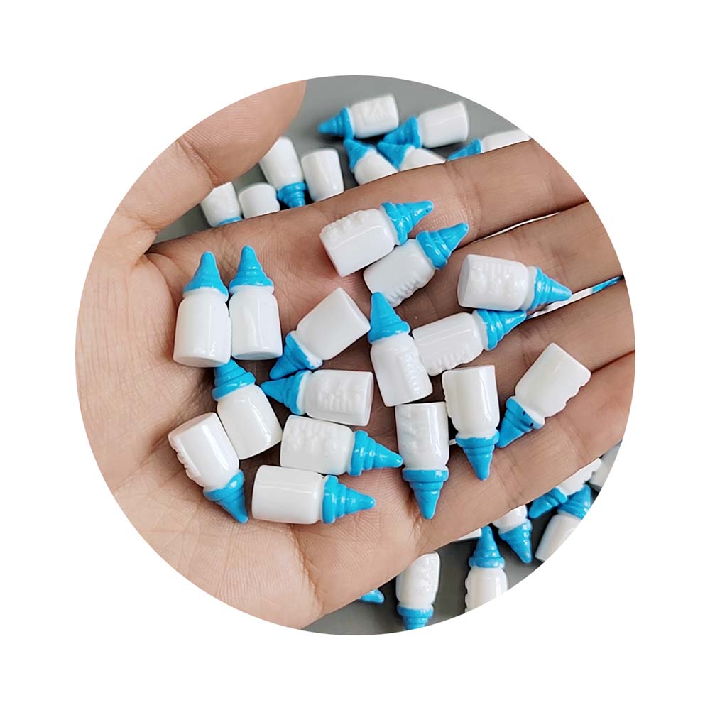 100PCS Resin Simulation Mini Milk Bottle Miniature Baby Cute Bottle Dolls House Accessories Fairy Garden Miniatures