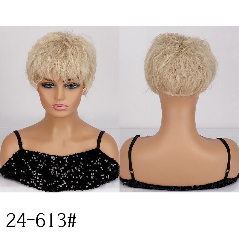 

MISSQUEEN женские короткие волнистые коричневые волосы из синтетического волокна с челкой 3D воздушные волосы для наращивания волос топперы для женщин повседневная одежда