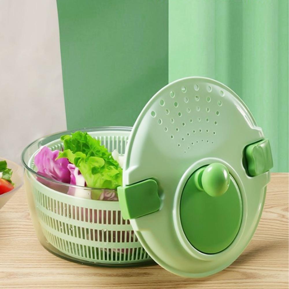 Drainage Holes Lettuce Spinner Plastic Vegetable Spinner Labor Saving Salad Spinner Meal Prep