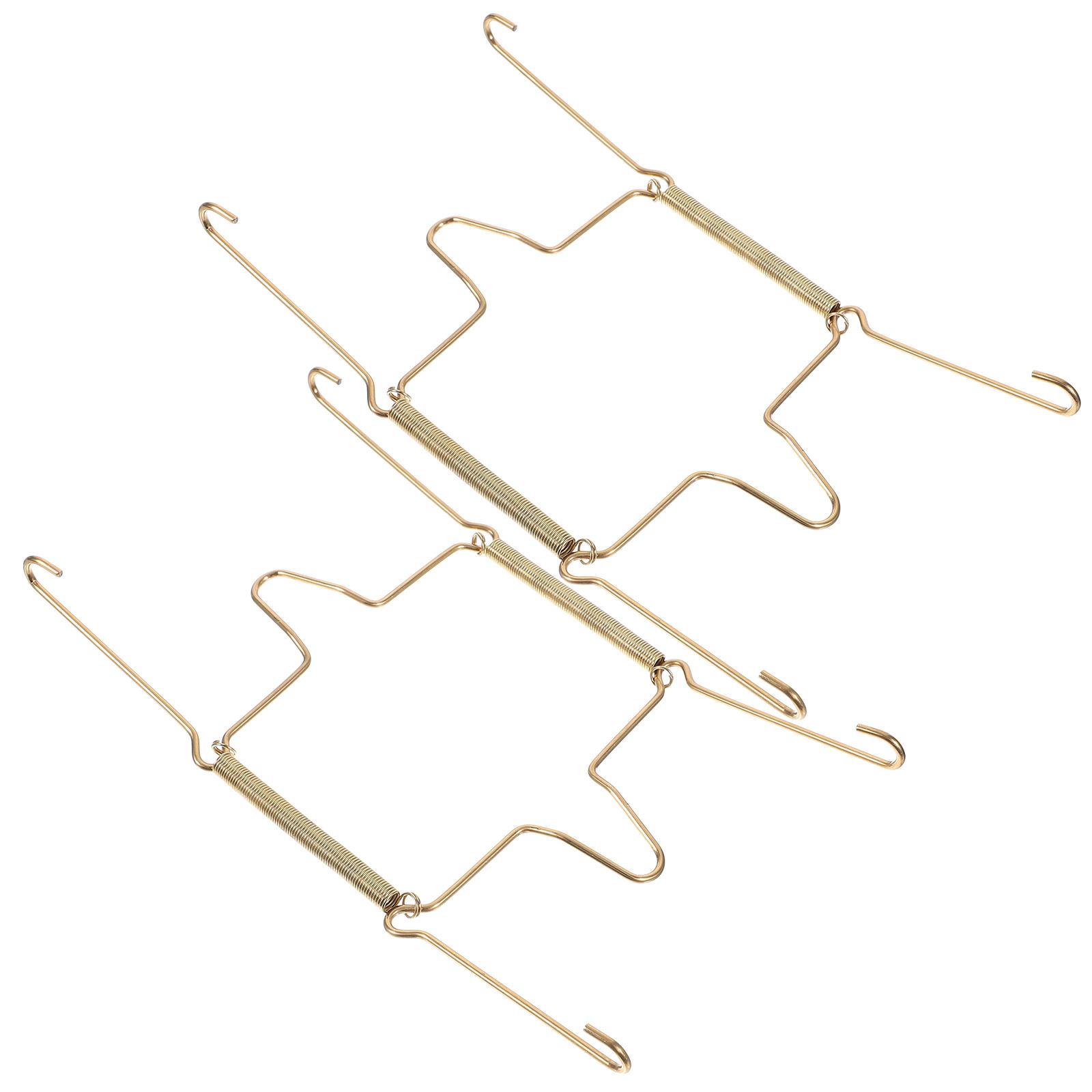 

2Pcs Stainless Steel U-Shaped Spring Plate Holders Invisible Wall Hooks Kitchen Plate Display Wall Hanging Heavy Duty 16.5X8.5X1CM