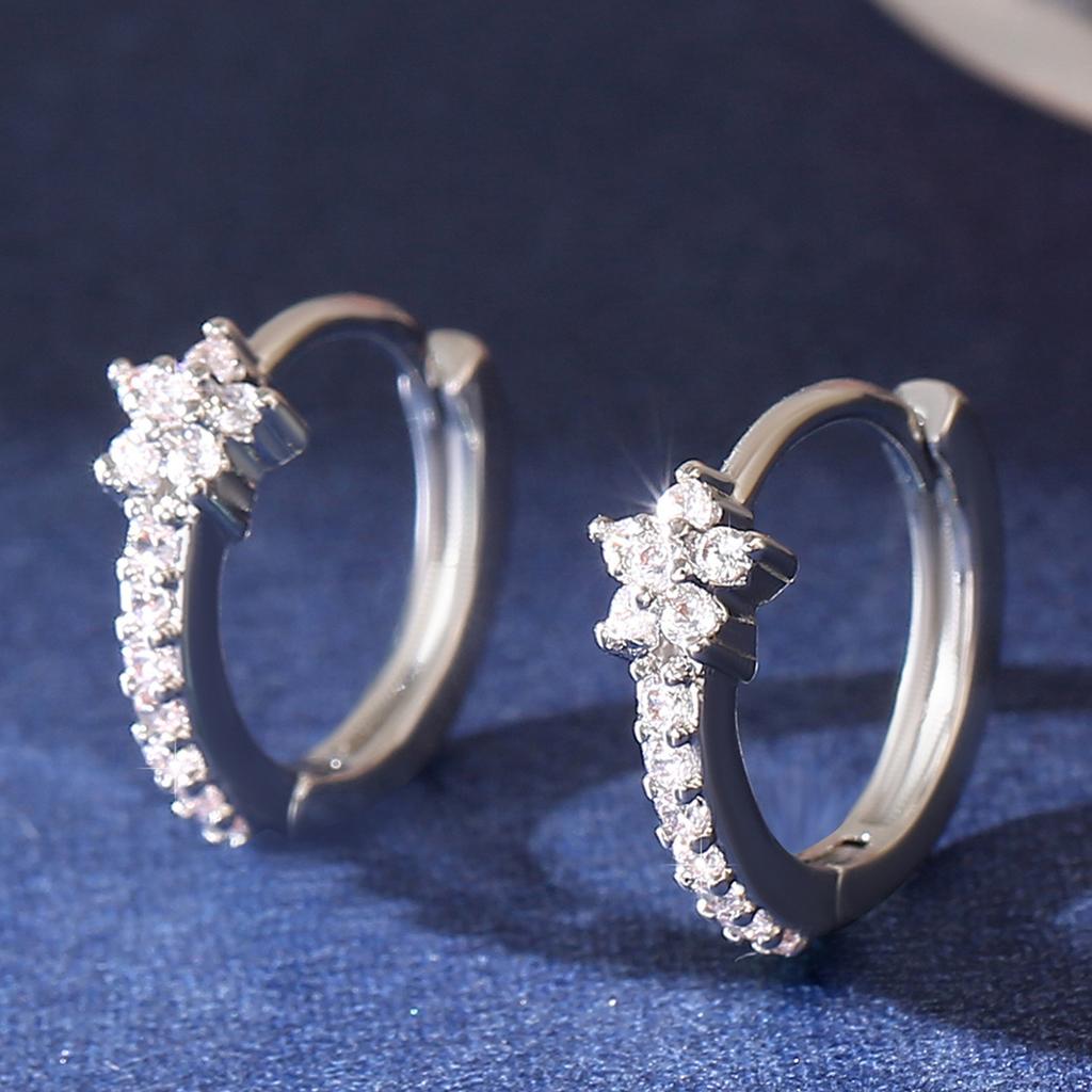 European and American personalized geometric flower versatile earrings for women