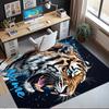 Custom Name Tiger Printed Carpet,Rug for Office Chair Living Room Bedroom Kitchen Room Decor Gifts.