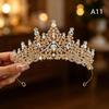 Bling Rhinestone Bridal Wedding Crown Princess Style Tiara Elegant Bridal Headwear for Prom Pageant Wedding