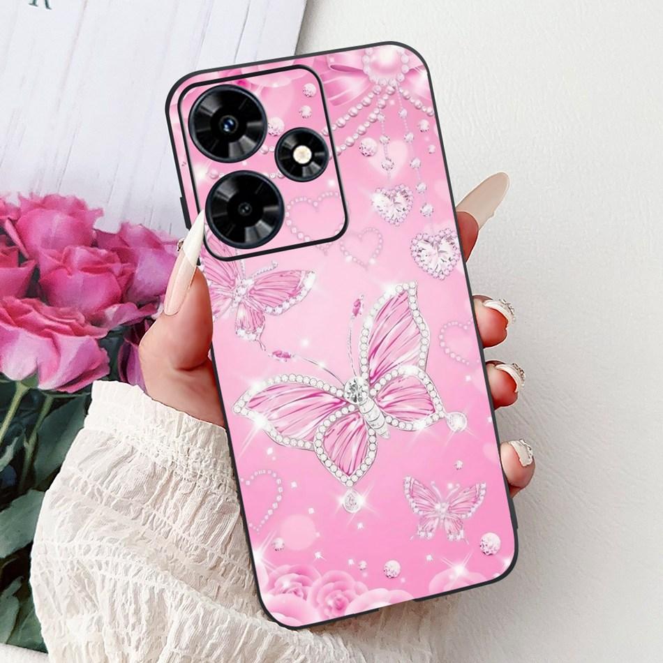 Für Infinix Hot 30 Play 30i Hot30 4G Elegante Florale Schmetterlings-Handyhülle Für Infinix Hot30i 30 30Play Weiche Silikon-TPU-Hüllen