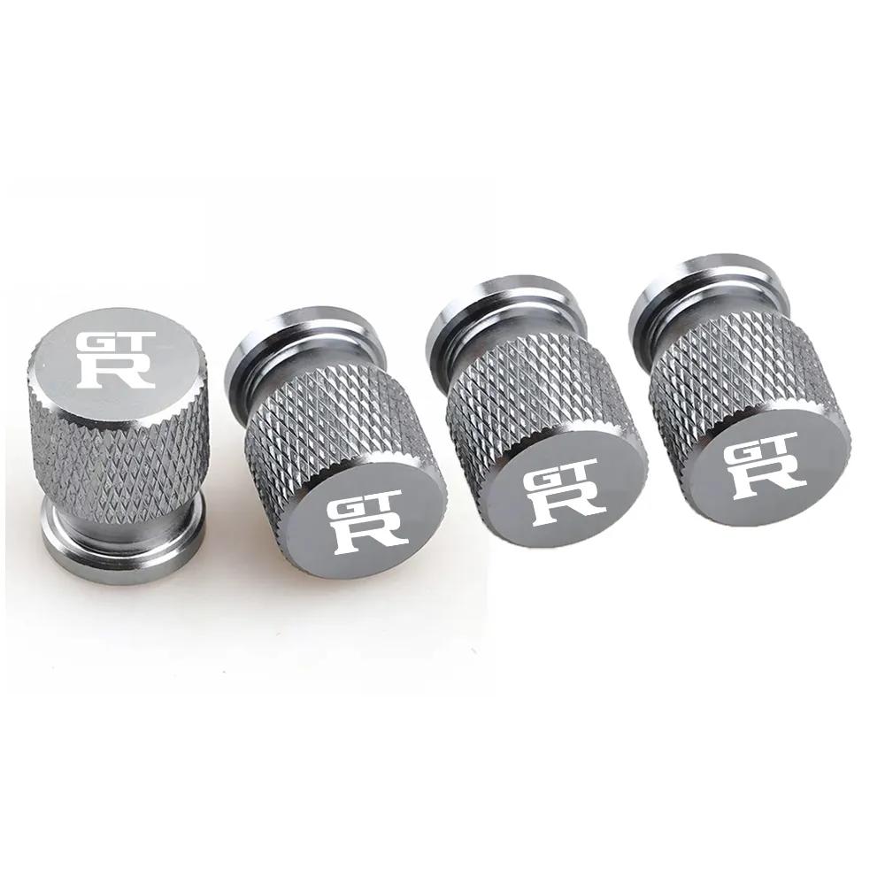 4pcs Colorful Car Tire Hexagonal Valve Nozzle Cap Stainless Steel for Nissan GTR Skyline Almera Qashqai Note Tiida Teana Xtrail