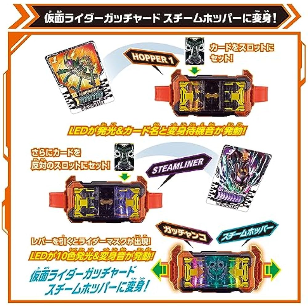 [BANDAI] Kamen Rider Gatchard Transformation Belt DX Gatcher Driver & Gatcher Draw Holder Set
