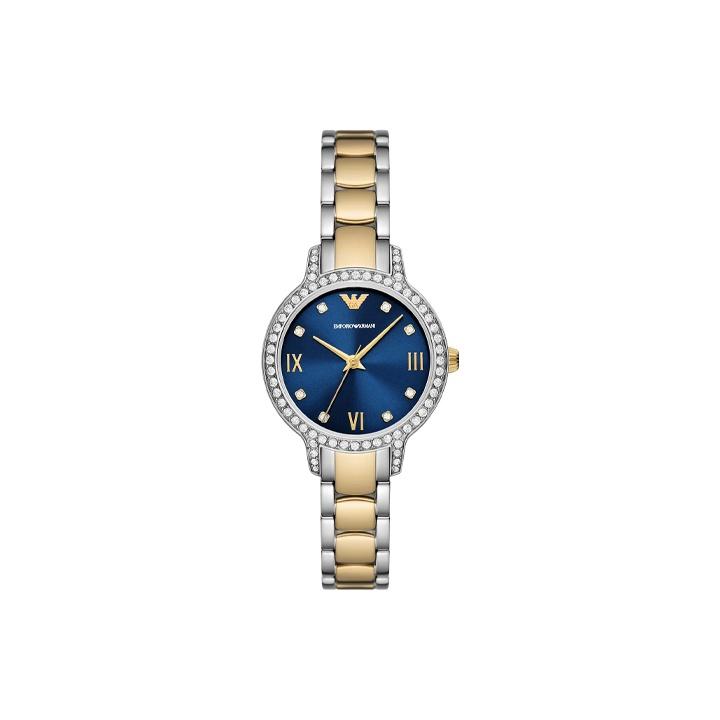 

Emporio Armani Watch Quartz Movement Stainless Steel Strap 32Mm Blue Dial Fashion Women watches AR11576 Regular Watch Box