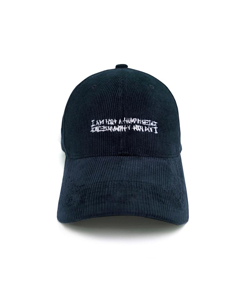 Aimnaseohyumeonbiing Basic Logo Corduroy Cap - Navy