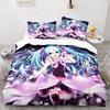 3D H-Hatsune M-Miku Bettwäsche-Set Einzel-/Zwillings-/Voll-/Queen-/King-Size Bettbezug-Set Schlafzimmer-Dekoration für Erwachsene und Kinder Japans Musik