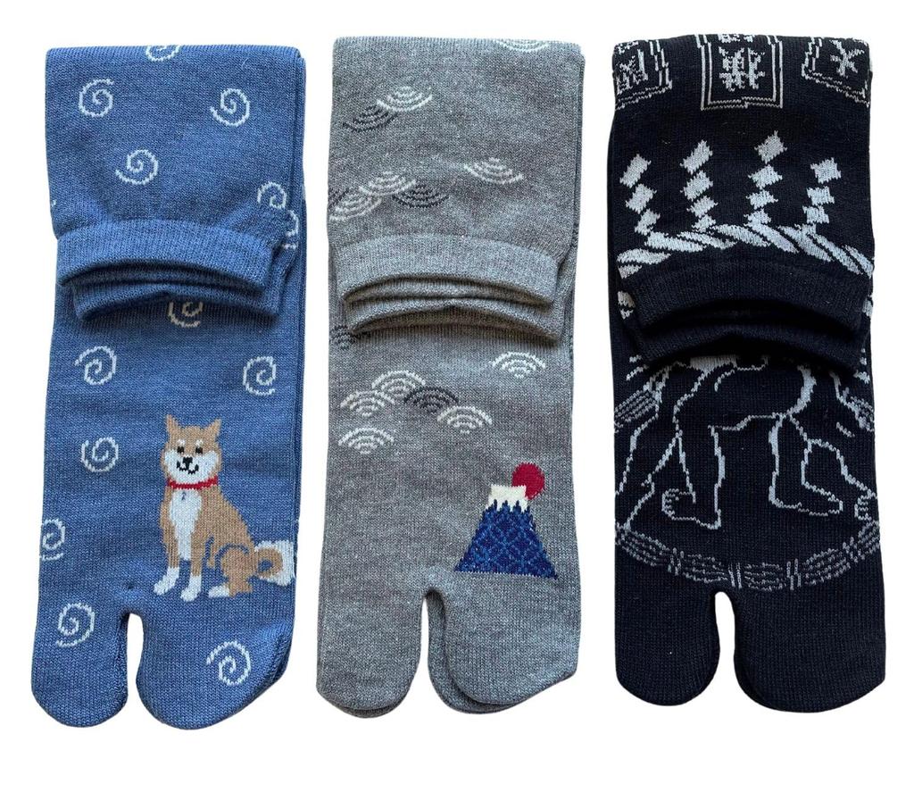 Mode Made in Japan Tabi Japanese 3 Thin Sizes 3 3 Pairs of your Select Men's Socks, Pattern, Pairs, Cotton, 25-27cm, Deodorizing, Non-Sweating,