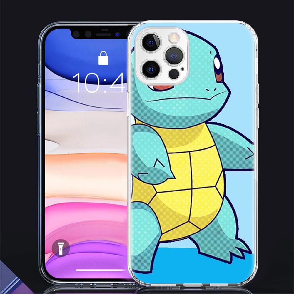 Clear Case For Apple iPhone 11 14 13 Pro 12 7 8 Plus SE 2022 XR X XS Max 6 6S 14Pro Silicone Phone Cover Retro Anime Pokemon