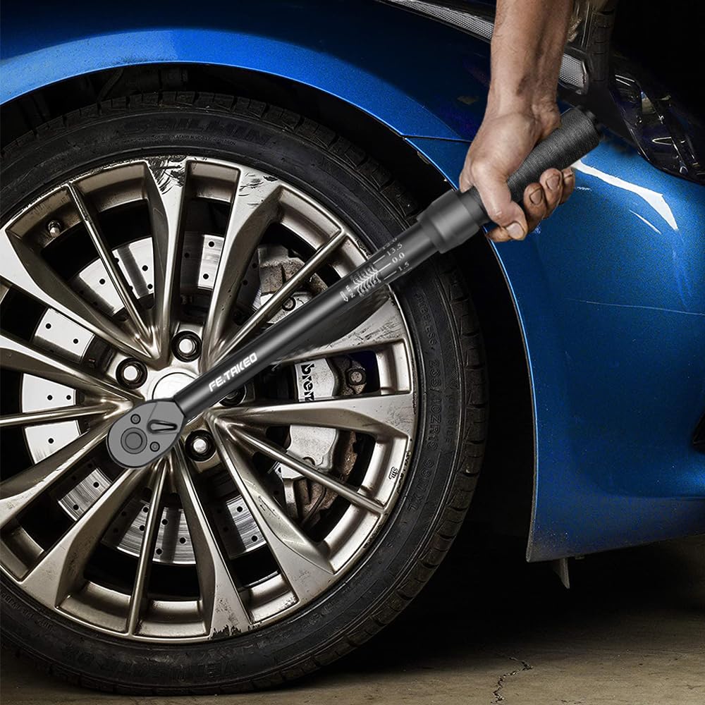 Preset Torque Wrench, Tire Change, Car, Motorcycle, 12.7mm (1/2 inch) Drive, 25-220Nm, Socket Wrench, Bi-Directional, Work Tool, Case Included