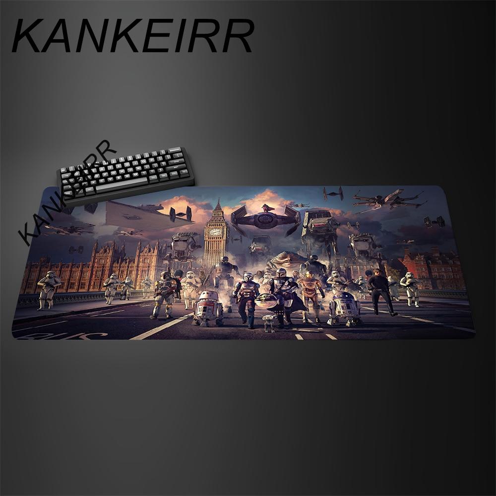 Large PC Gaming Nonslip Mouse Pad xmm Lock Edge Keyboard Mouse Mat Gamer Rubber Antislip Base Desk Mat Star Wars Mousepad