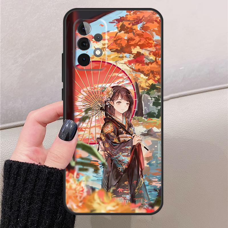 Japanese Art Kimono Tattoo For Samsung Galaxy A17 A37 A57 A53 A33 A13 A32 A52 A16 A36 A56 A55 A35 A15 A54 A34 A14 Case