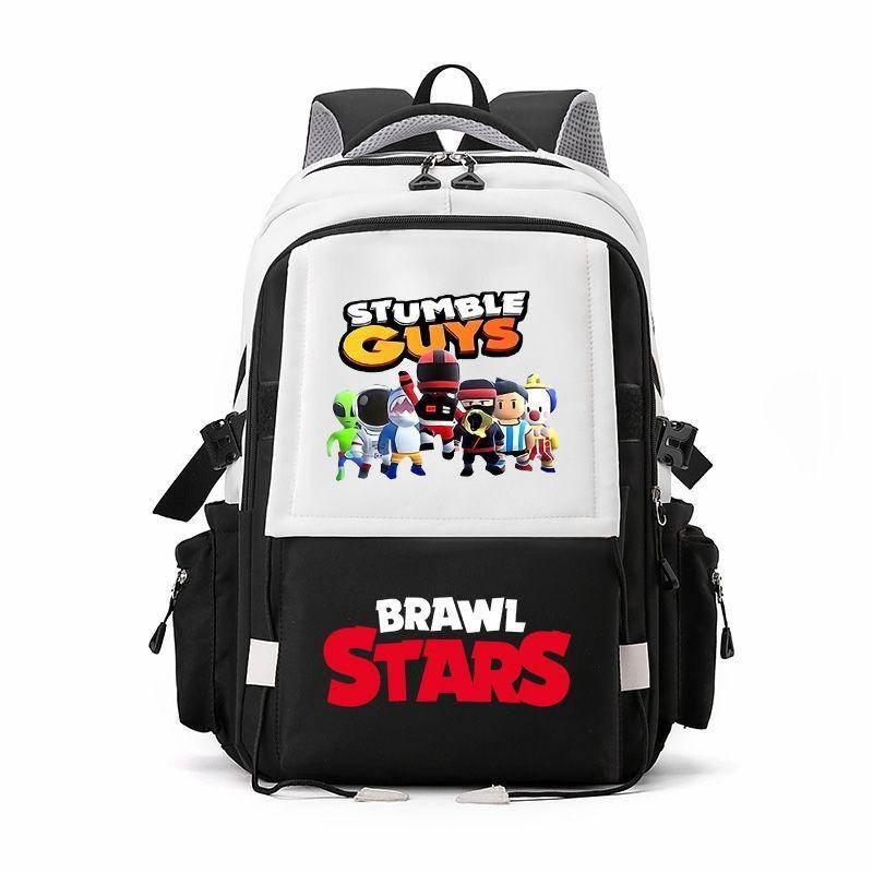 Large Capacity Schoolbag with Shoulder Strap; Student Three-piece Pencil Case Set