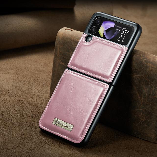 

Противоударный защитный кожаный чехол для мобильного телефона для Samsung Galaxy Z Flip4 Flip 3 Flip3 Zflip4 Flip 4 5g, матовые чехлы на ощупь for Samsung z Flip 4 розовый