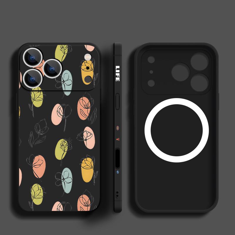 Magnetic For Magsafe Case For iPhone 17 Pro Max Colorful Stars Travel Label Print Soft Silicone Phone Cover For iPhone 16 15 14 13 Pro Max 16e 17e
