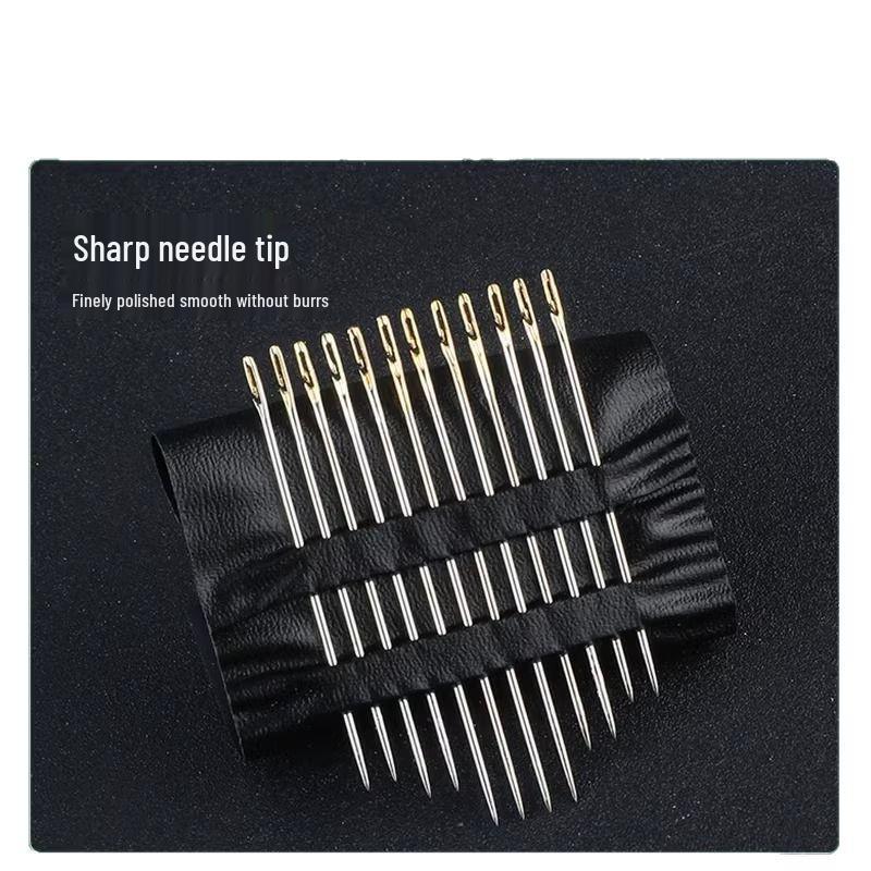 Easy-Thread Sewing Needles for Seniors & Visually Impaired - Ideal for Quilts, Comes with Needle and Thread Box