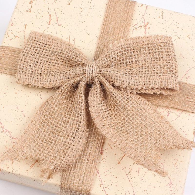 6pcs Mixed Color Linen Ribbon Flowers - DIY Handmade Bow for Gift Wrapping, Clothing, Shoes, Hats, Accessories, Christmas