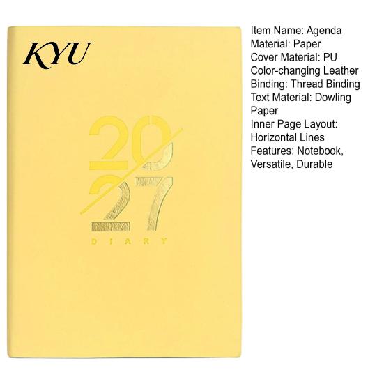 Academic Planner for Students 2027 with Monthly And Annual Schedule, A5 Thick Ink-proof Paper Daily Agenda Notebook, Durable PU Leather Cover