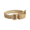 Vintage Stil Geflochtener Taillengürtel Runde Ringschnalle Damen Taillengürtel Rockzubehör