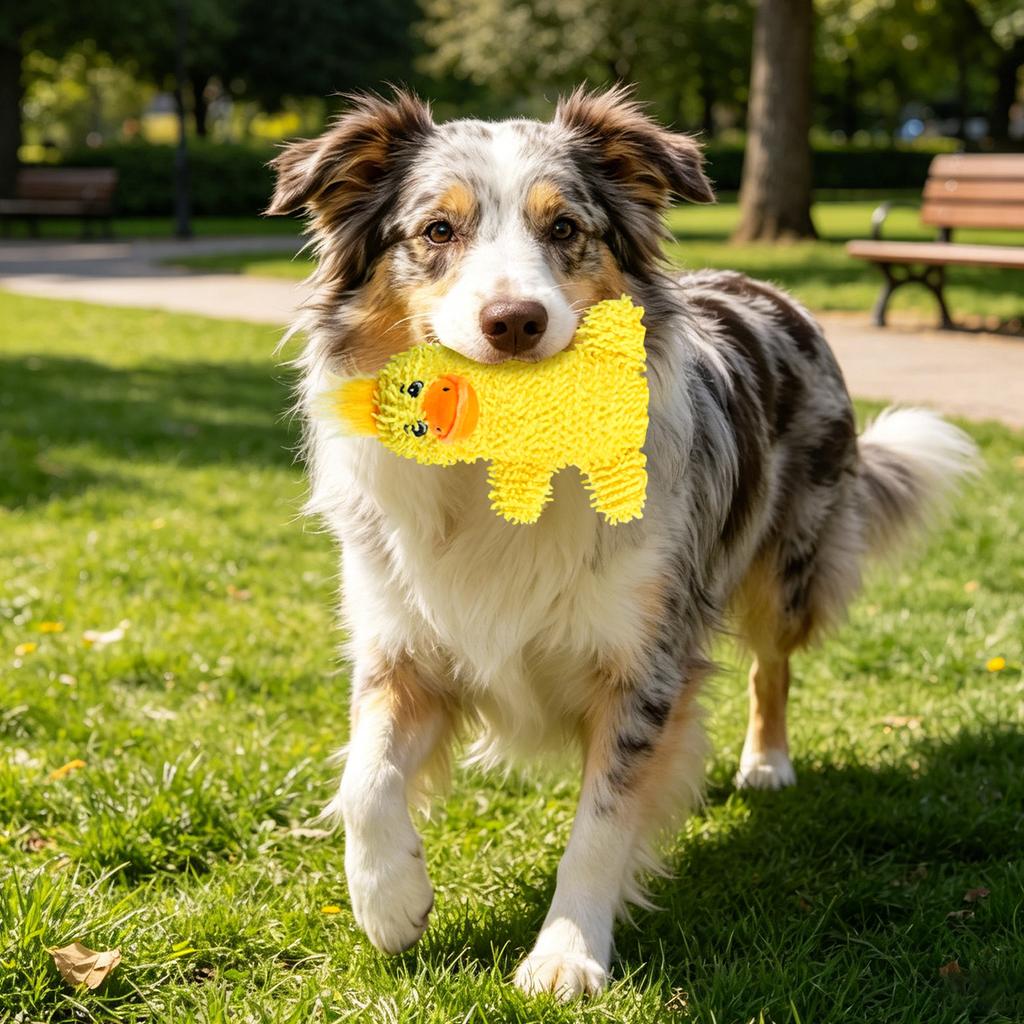 Durable Plush Dog Toy with Squeaker Soft Chew Resistant Material Interactive Pet Toy for Small Medium Large Dogs